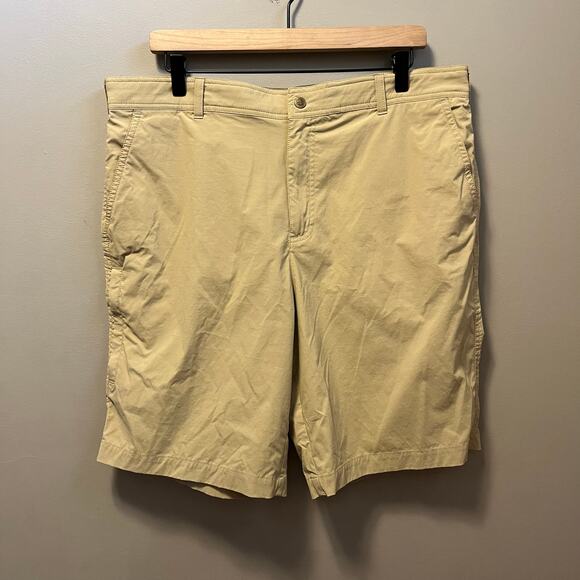 Coolibar‎ Men’s Summer Casual Shorts Size 36W UPF 50+ Tan Khaki - Picture 1 of 6